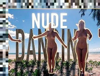 Wifey Dances NUDE at a PUBLIC Beach