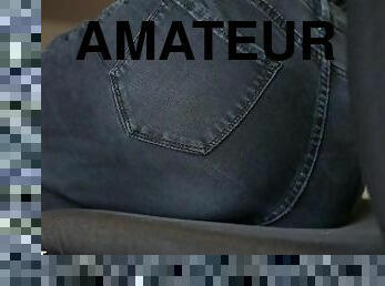 cul, amateur, esclave, bout-a-bout, fétiche, solo, jeans