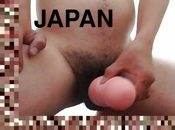 asiatique, poilue, amateur, mature, ejaculation-sur-le-corps, gay, japonais, branlette, joufflue, sperme