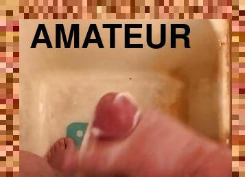 imbaiere, masturbare-masturbation, amatori, jet-de-sperma, masturbare, dus, solo