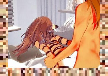 masturbation, ados, ejaculation-interne, secousses, anime, hentai, 3d