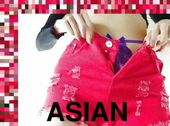 asiatisk, publik, fransk, barnvakt, trosor, underkläder, webbkamera, cheerleader, vacker, perfekt