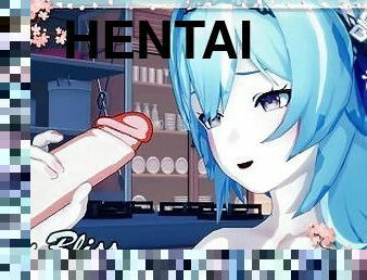 teta-grande, chupanços, punheta, ejaculação, anime, hentai, 3d, mamas