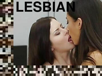 vagina-pussy, lesbian-lesbian, bintang-porno, berciuman, berambut-cokelat