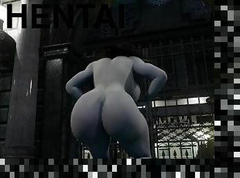 Resident Evil Lady Dimitrescu Twerk. Model by xzCrystal3D. Stage by Mokujinhornywood