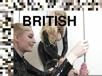 Horny urethral fuck from kinky British dommes