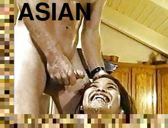 asiatisk, anal, avsugning, vintage, sprut