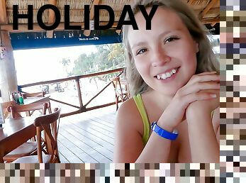 HOLIDAY TEEN PICK UP DATE - german tourist fuck teen in public pov