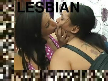 gros-nichons, lesbienne, brésil, baisers