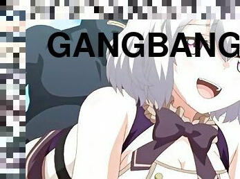 anal, gangbang, ejaculation-interne, sexe-de-groupe, anime, hentai