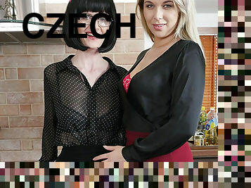 Naughty Julia & Nikky Dream in Cum On My Face - FFStockings