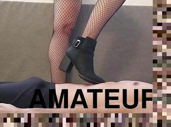 amateur, milf, bdsm, pieds, blonde, fétiche, bondage, bottes, en-nylon, talons-hauts