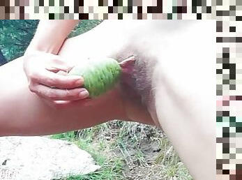 clítoris, extremo, peluda, masturbación, orgasmo, al-aire-libre, público, coño-pussy, adolescente, jóvenes18