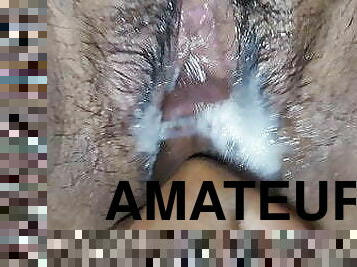 grosse, poilue, énorme, orgasme, enceintes, chatte-pussy, amateur, ejaculation-sur-le-corps, énorme-bite, latina