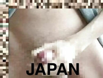 asiatique, masturbation, amateur, maison, japonais, secousses, bite