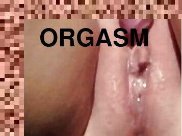 Making My Wet Creamy Pussy Squirt When I Cum with A Red Vibrator Watch My Pussy Contract