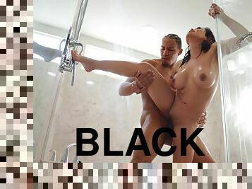 Pleasuring Handsome Black Man In The Shower - Kaylani Lei And Ricky Johnson