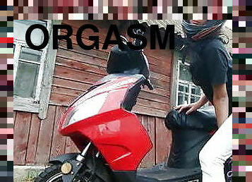 Girl In Helmet Jerks Pussy To Orgasm On Stepbrother&rsquo;s Motorcyclye