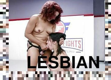 піхва-pussy, страпон, лесбіянка-lesbian, реслінг, жорстко