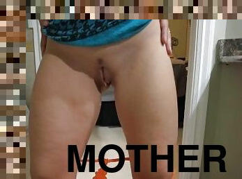 gigantisk, fitta-pussy, fru, milf, mamma, creampie, sprut, mor, perfekt, rakad