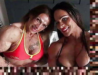 Two muscular women 