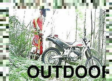 Jacking-Off and Cum on the Honda XR 600R in North Georgia
