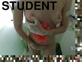 banhos, masturbação, público, cona-pussy, estudante, chuveiro
