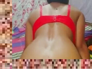 asian, dubur, peju, remaja, tegar, pasangan, hubungan-sex, bilik-tidur, comel-cute, punggung-butt