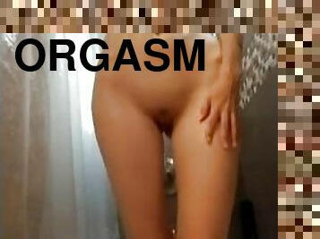 badning, onani, orgasme, fisse-pussy, amatør, fingering, liderlig, utrolig, bruser, solo