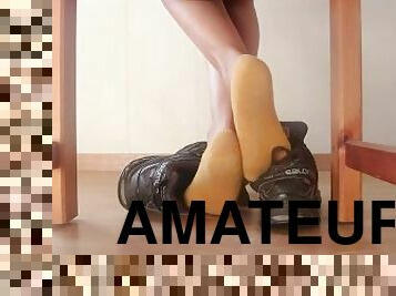 amateur, pieds, solo