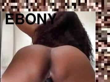 Big Booty Ebony Rides TF Out Of Dildo!