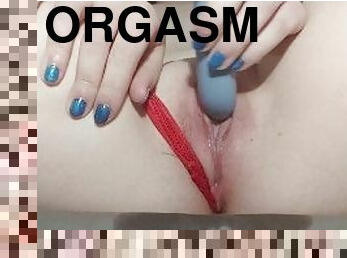 masturbation, orgasme, giclée, amateur, ados, jouet, massive, solo