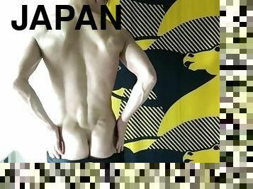 gay, japonés, fetichista, a-solas, musculada