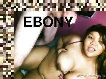 BBW Brunette Ebony Interracial FUCK and Gets a Cumshot