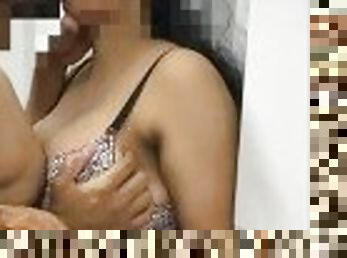 Indian GF Pooja Big boobs & Nipple Sucking With Dirty Hindi Audio