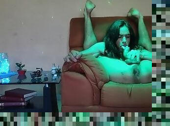 LATINO PLAYING WITH HIS HUGE COCK AND ASS WHILE HAVING FUN SMOKING WEED, FULL CUM