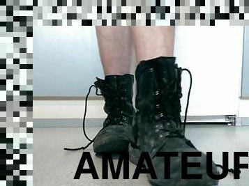 masturbieren, dilettant, rucken, schmutzig, beule, fetisch, allein, bisexuell, stiefel