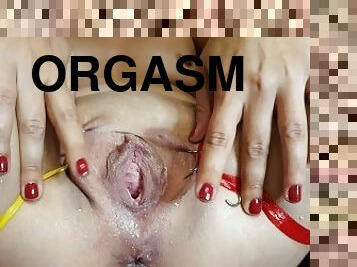 Piercing Pussy Prolapse Masturbation