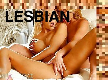 masturbation, chatte-pussy, lesbienne, blonde, douce, avec-expérience