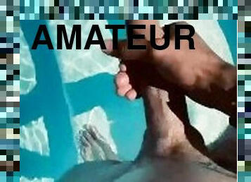 masturbation, fête, amateur, énorme-bite, ados, branlette, française, piscine, solo, bite