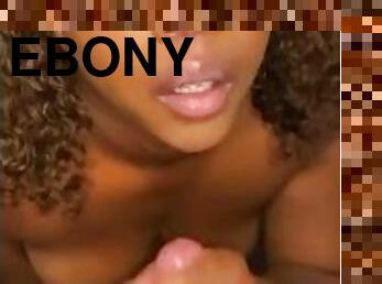 Ebony Mistress worships BWC and gets a face full of cum ????