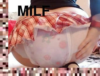 cul, milf, maman, sale, fétiche