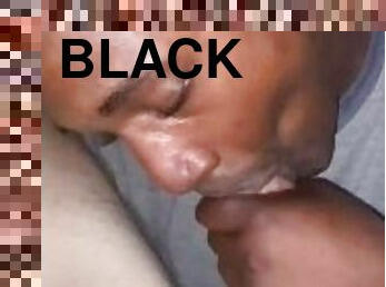 VERBAL twink gets SERVICED by BLACK sub (eating ass, interracial)