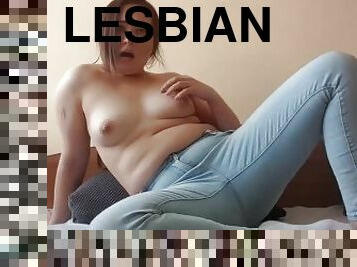 mastubasi, vagina-pussy, anal, lesbian-lesbian, ibu-mother, fetish-benda-yang-dapat-meningkatkan-gairah-sex, jeans, basah, berambut-cokelat