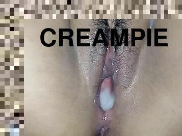 asiatisk, milf, mamma, creampie, knubbig, smutsig, filipinsk