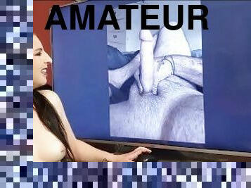 mastürbasyon-masturbation, amatör, güzellik, meni, güzel, fetiş, esmer-kadın, yarak, küçük-memeler