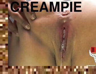 arsch, gangbang, creampie, schlampe, beule, tattoo