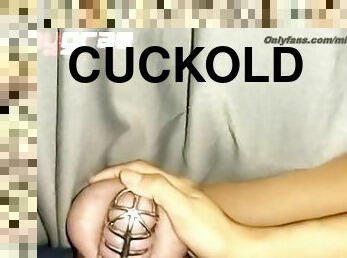 End of Day 2 *Chastity Sentence* QOS Latina Cuckoldress Taunting Little Dick Hubby