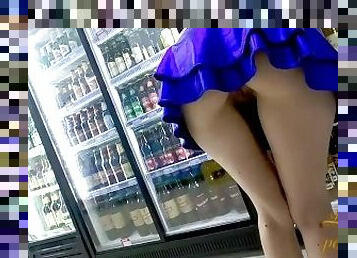 cul, public, chatte-pussy, russe, amateur, jupe-en-l’air, culotte, fétiche, solo, clignotant