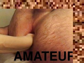 masturbation, amateur, anal, énorme-bite, gay, européenne, euro, chevauchement, gode, solo